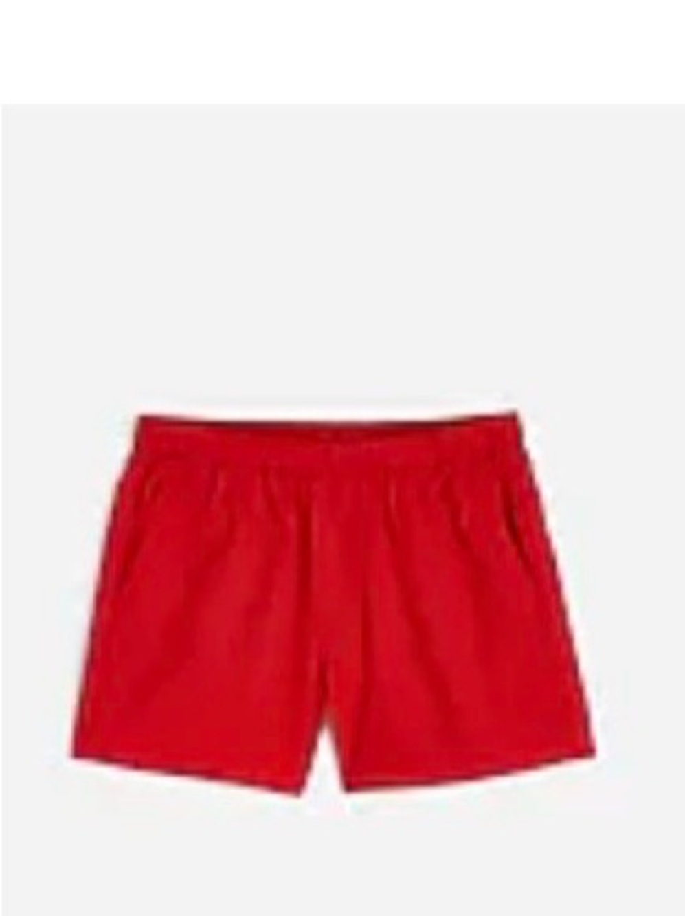 Madewell Bright Red Elastic Waist Shorts